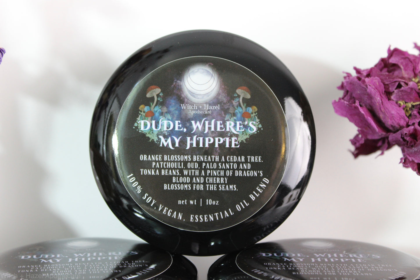 Dude, Where's My Hippie. Ethical, Sustainable, Vegan Candle.