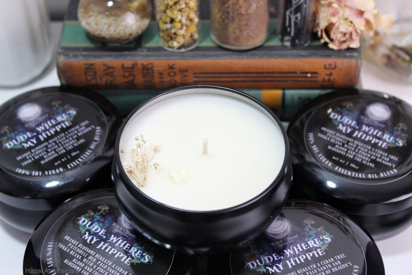 Dude, Where's My Hippie. Ethical, Sustainable, Vegan Candle.