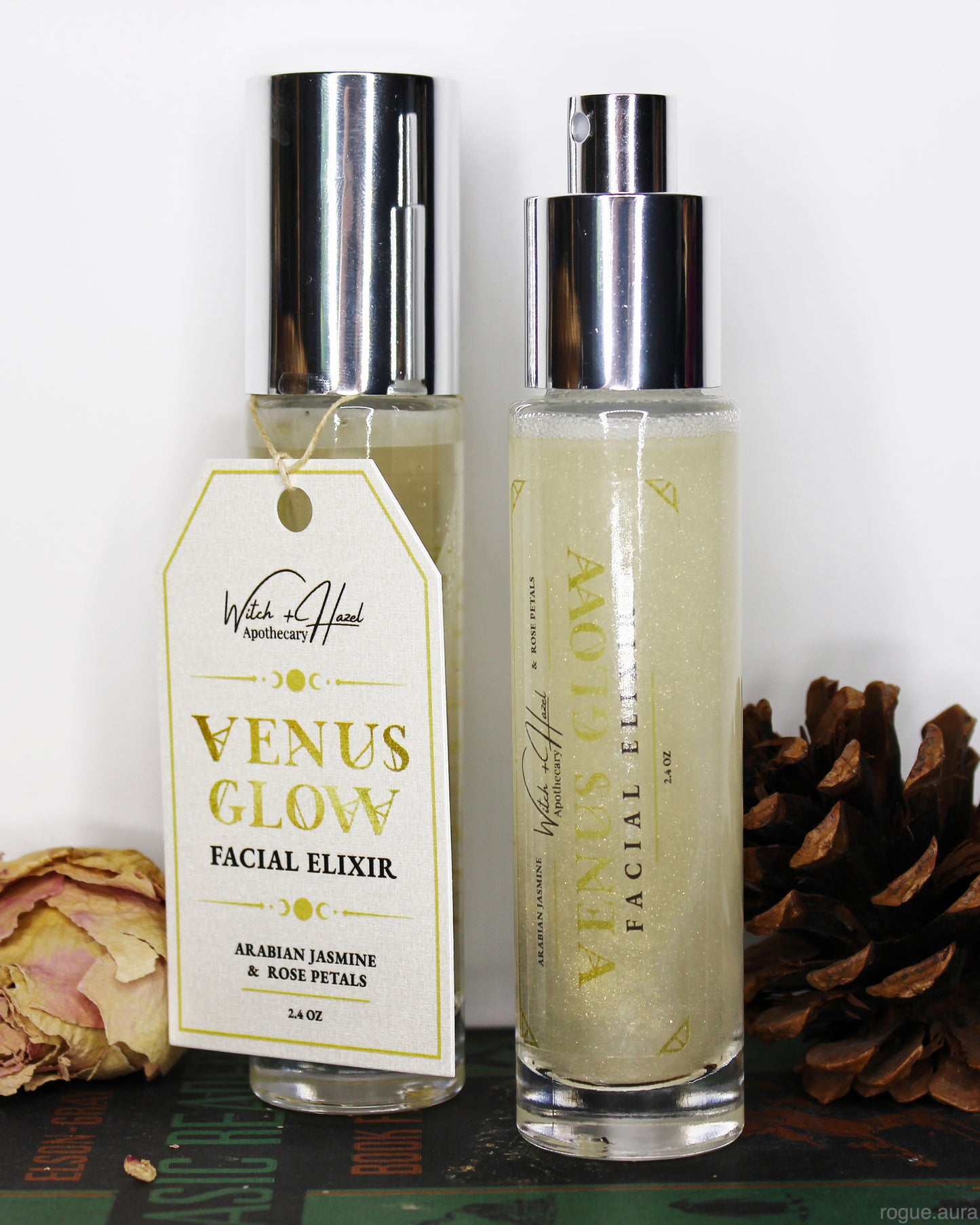 Venus Glow Arabian Jasmine + Rose Petals Facial Elixir. All natural + Eco-friendly, Phoenix Forgery