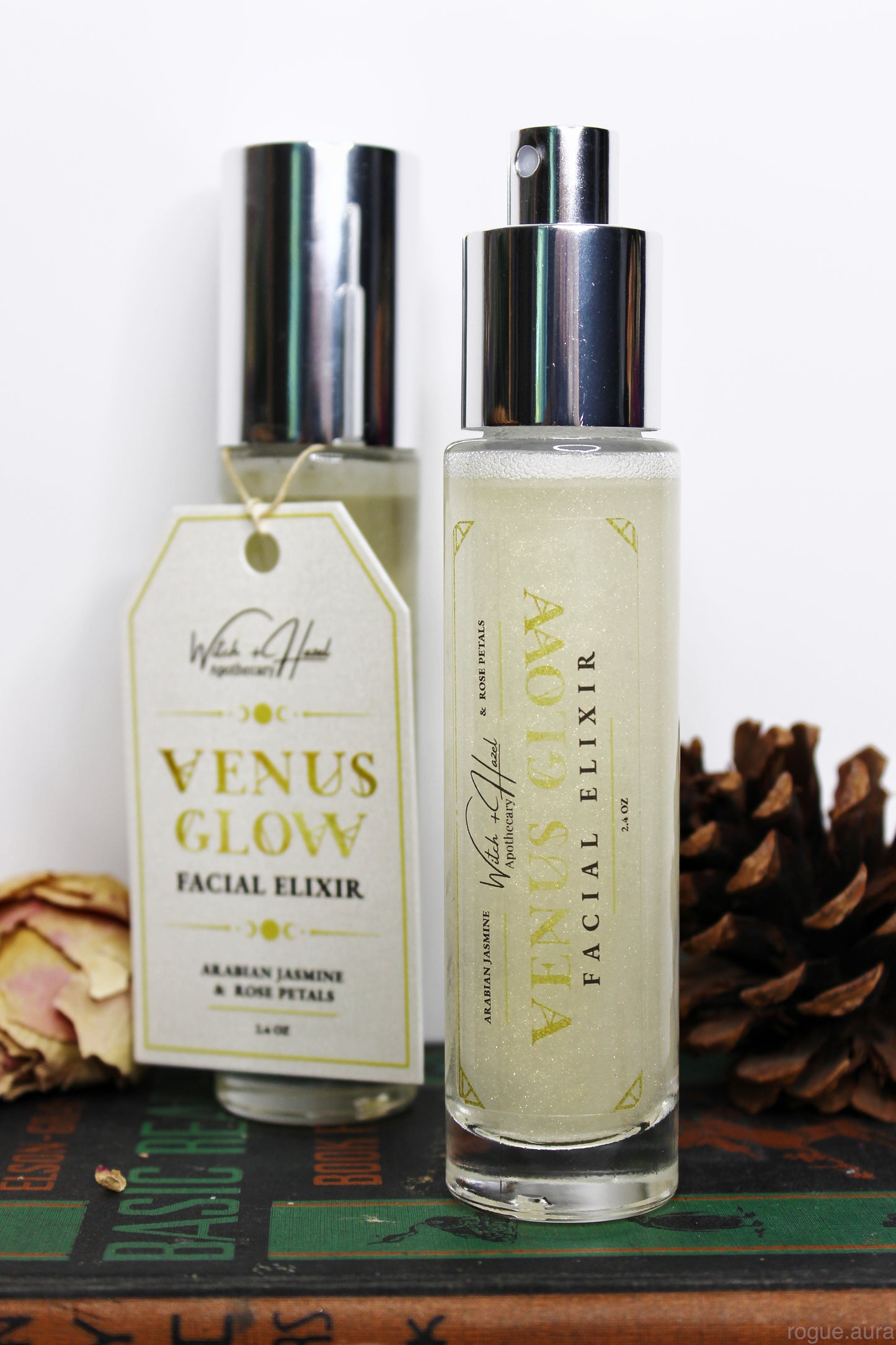 Venus Glow Arabian Jasmine + Rose Petals Facial Elixir. All natural + Eco-friendly, Phoenix Forgery