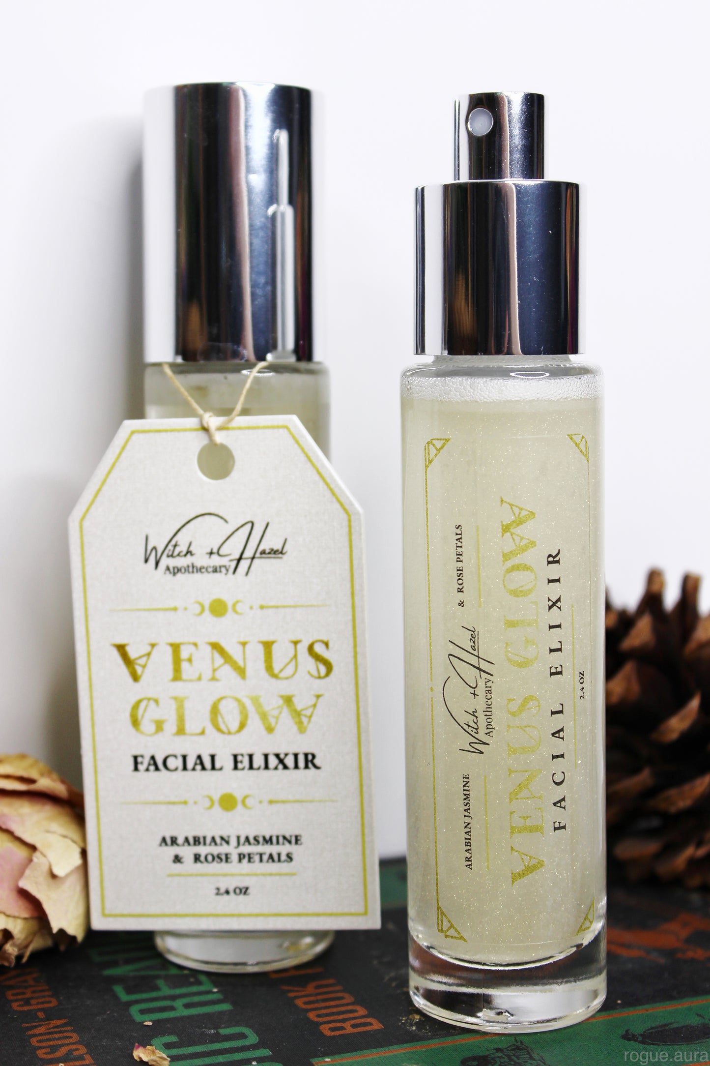 Venus Glow Arabian Jasmine + Rose Petals Facial Elixir. All natural + Eco-friendly, Phoenix Forgery