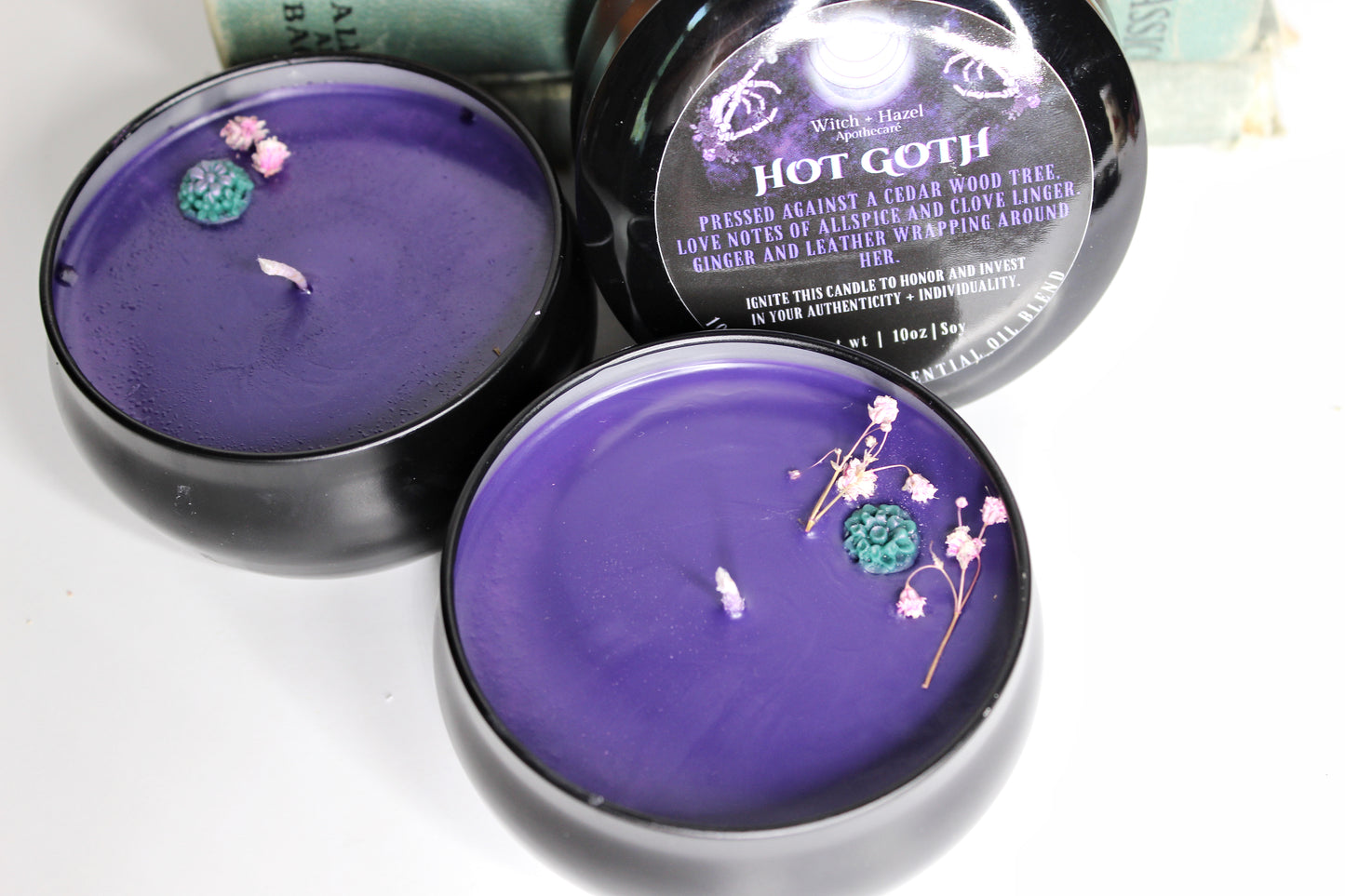 Hot Goth Cedar, Clove and Allspice Candle. Ethical, Sustainable, Vegan.