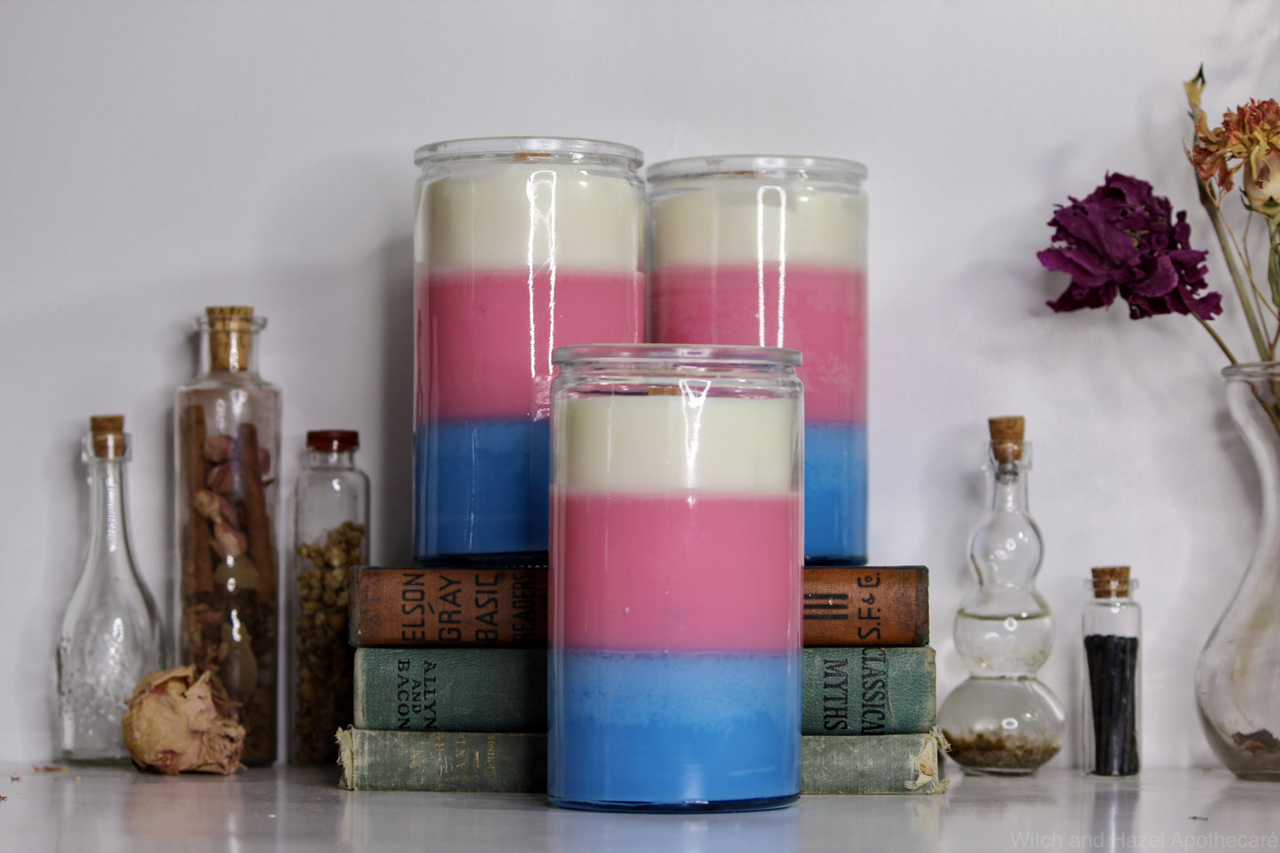 Trans 🏳️‍⚧️Pride Layered Candle. Ethical, Vegan, Sustainable