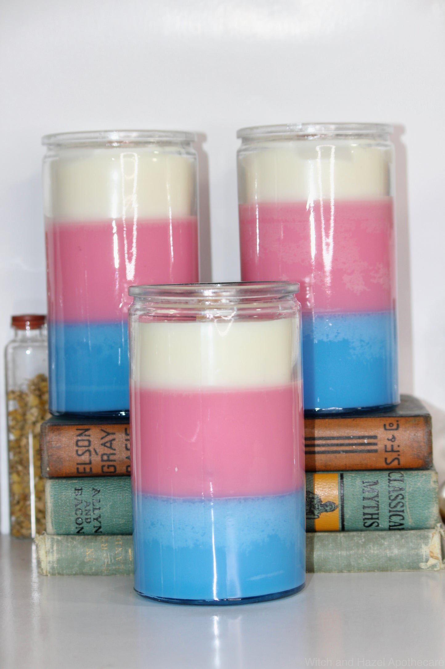 Trans 🏳️‍⚧️Pride Layered Candle. Ethical, Vegan, Sustainable