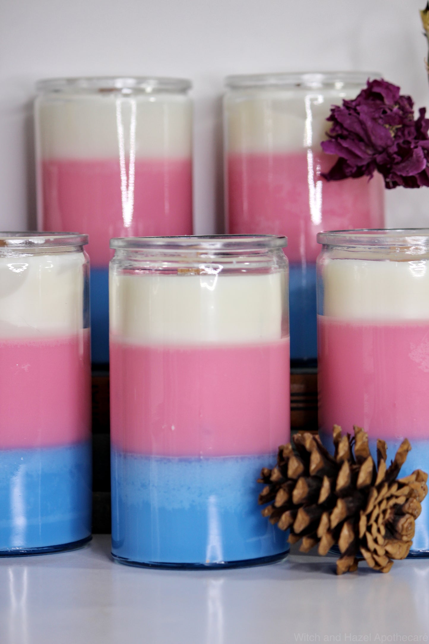 Trans 🏳️‍⚧️Pride Layered Candle. Ethical, Vegan, Sustainable