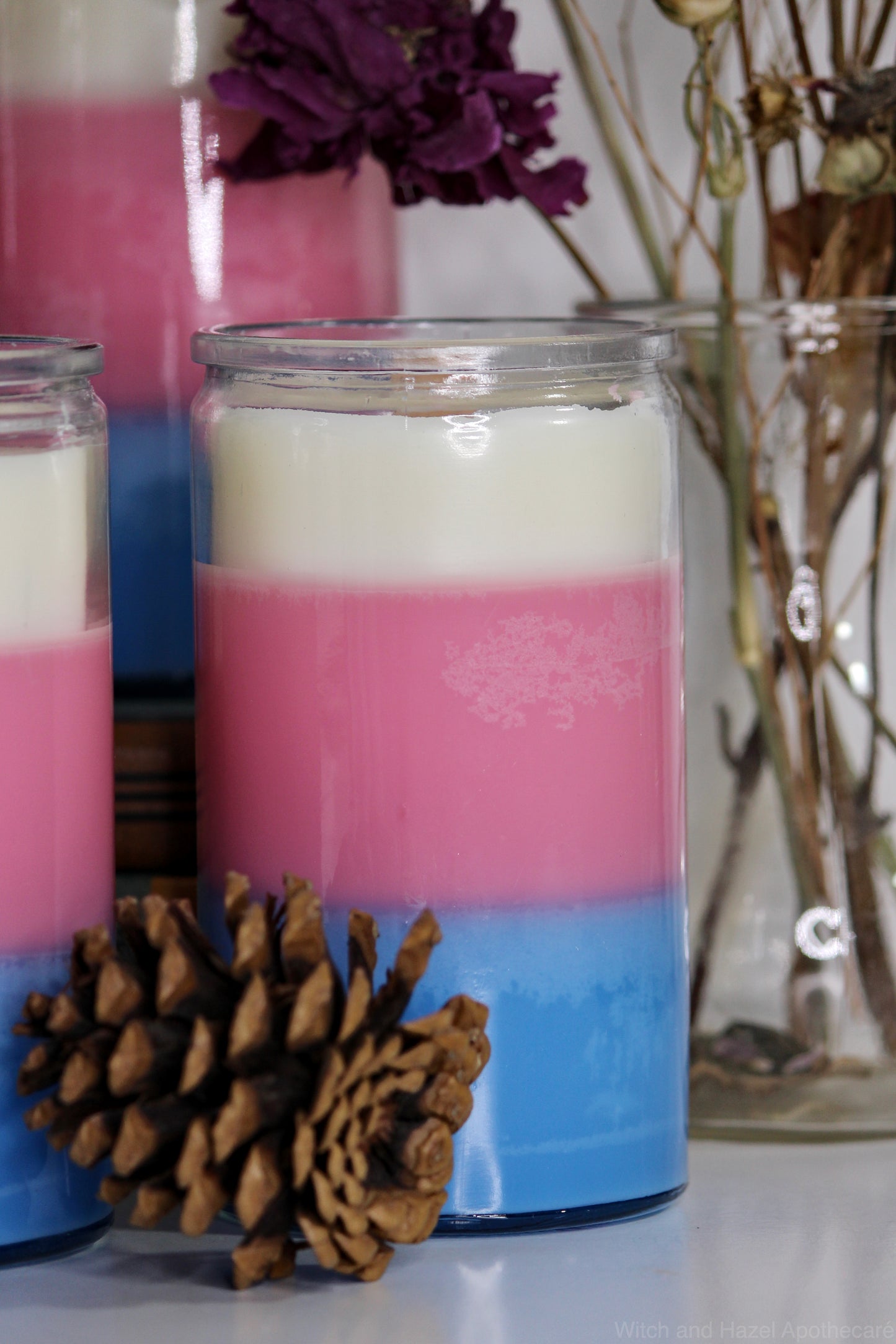 Trans 🏳️‍⚧️Pride Layered Candle. Ethical, Vegan, Sustainable