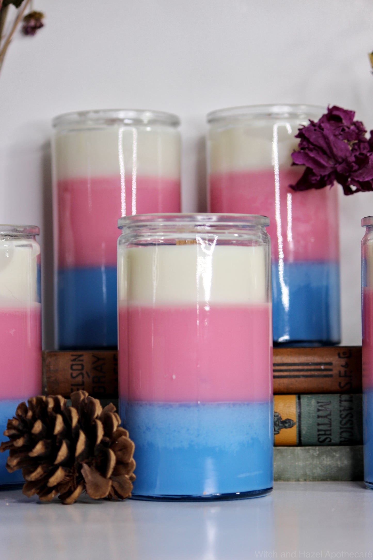 Trans 🏳️‍⚧️Pride Layered Candle. Ethical, Vegan, Sustainable