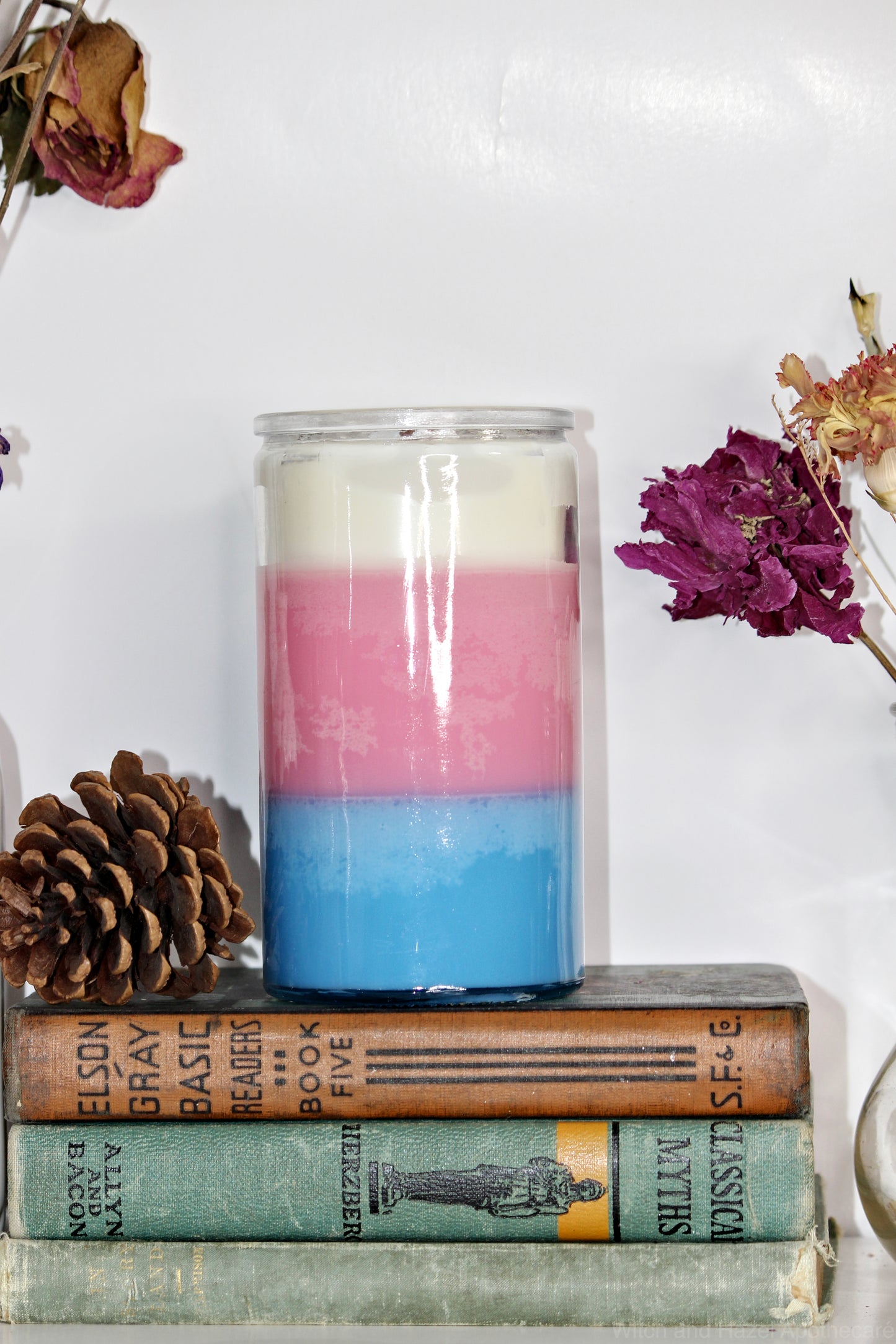 Trans 🏳️‍⚧️Pride Layered Candle. Ethical, Vegan, Sustainable