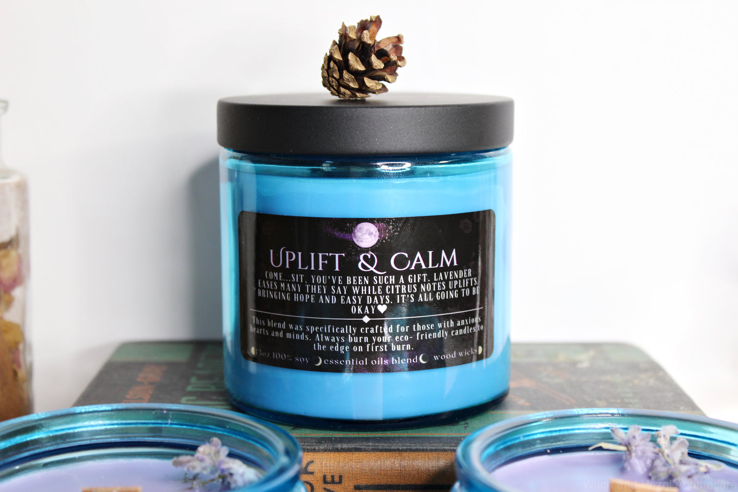 Uplift + Calm the Nervous. Lavender + Citrus Candle, Ethical, Vegan, Sustainable.