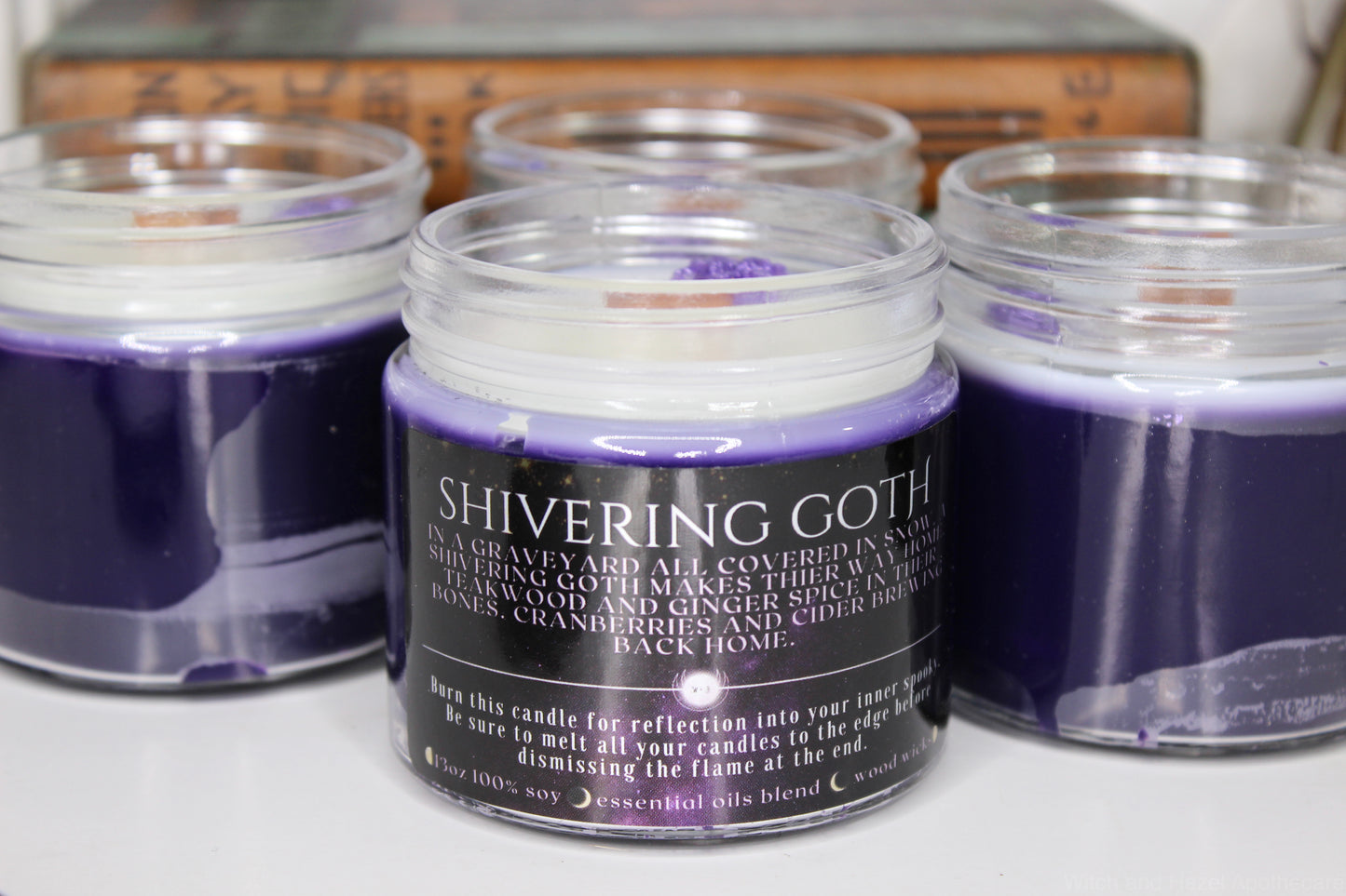 Shivering Goth (Teakwood, Ginger and Cider Candle). Ethical, Sustainable, Vegan.