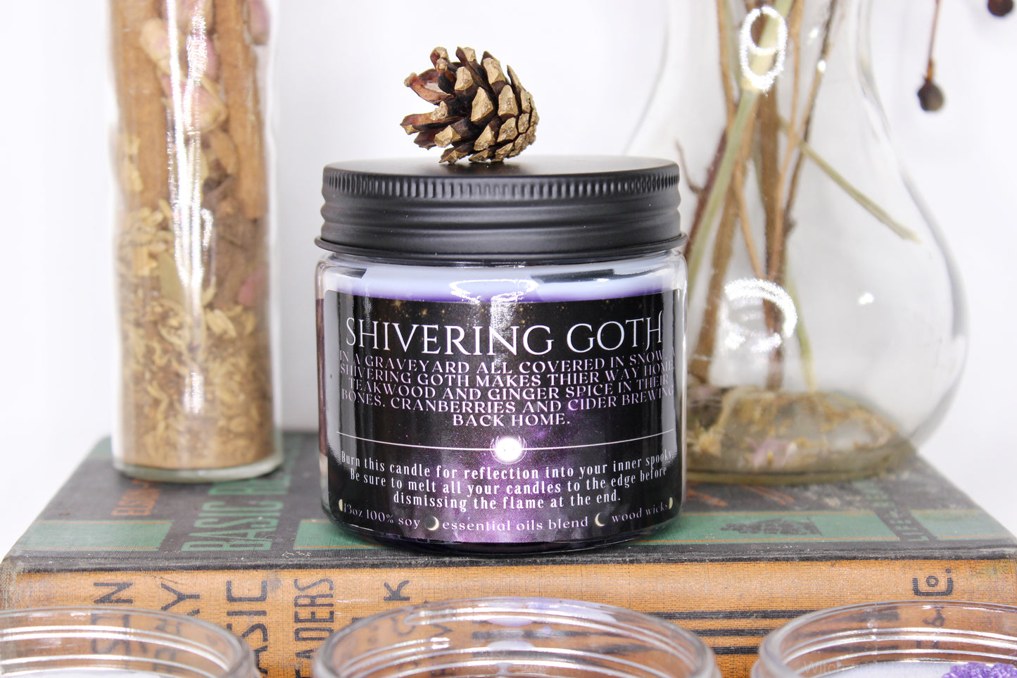 Shivering Goth (Teakwood, Ginger and Cider Candle). Ethical, Sustainable, Vegan.