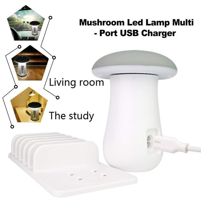 Cozy Mushroom LED Lamp + Charger