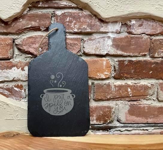 I Put a Spell on You Slate Serving Board