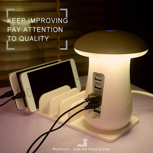 Cozy Mushroom LED Lamp + Charger