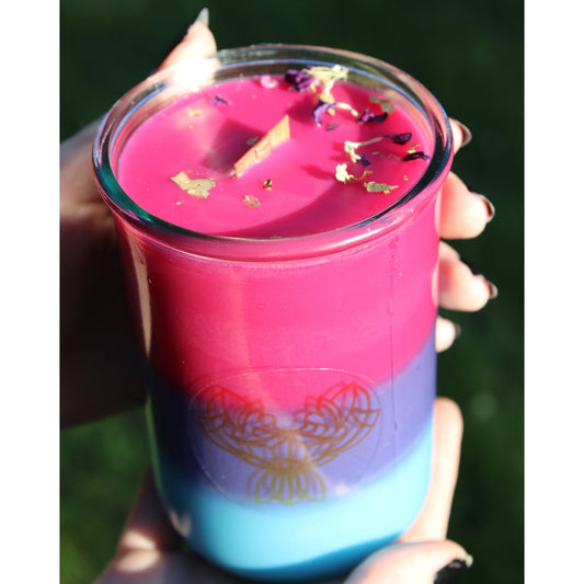 Bisexual Pride Candle. Ethical, Vegan +  Sustainable.