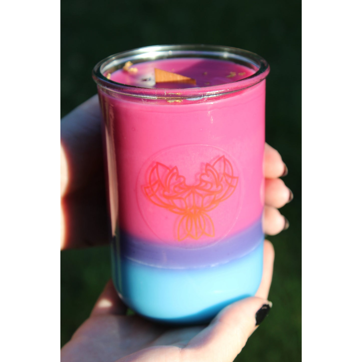 Bisexual Pride Candle. Ethical, Vegan +  Sustainable.