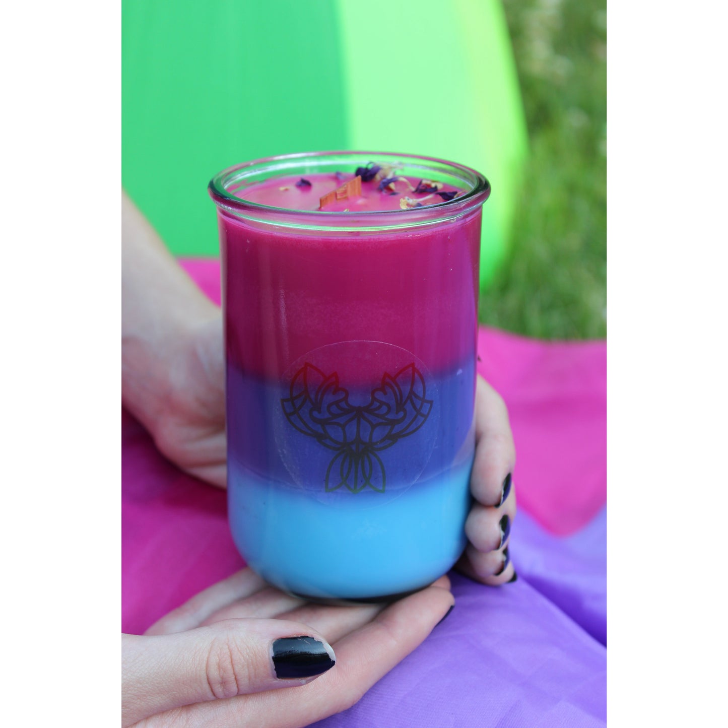 Bisexual Pride Candle. Ethical, Vegan +  Sustainable.