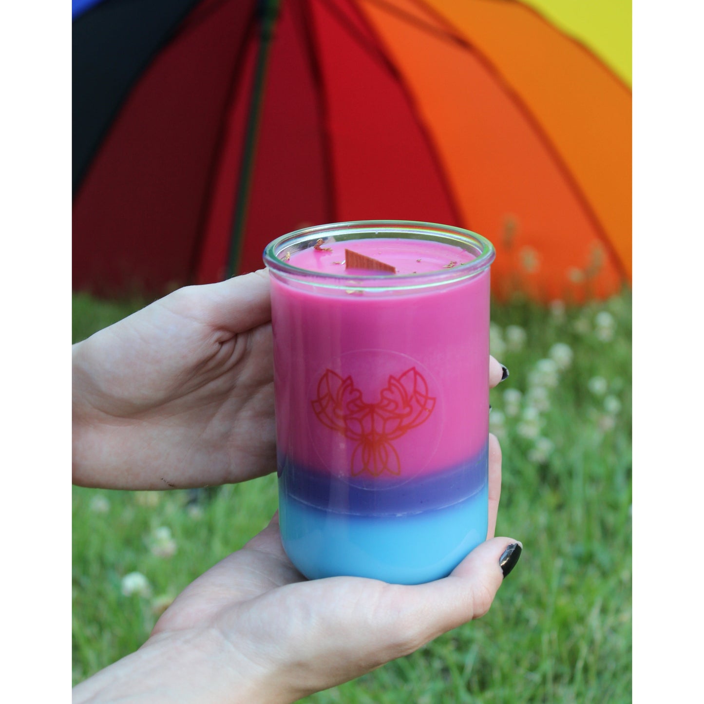 Bisexual Pride Candle. Ethical, Vegan +  Sustainable.