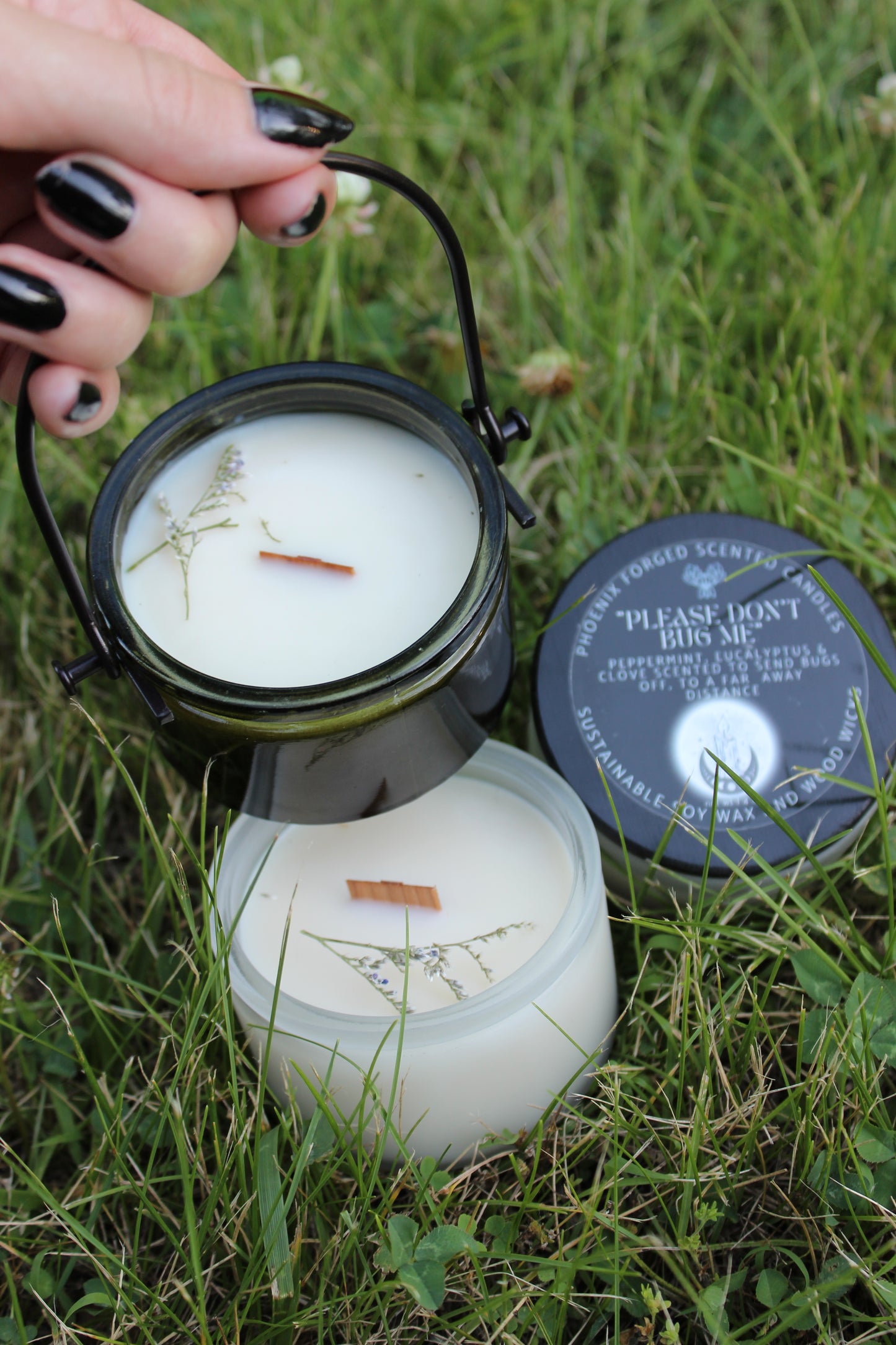 Please Don't Bug Me. Citronella Peppermint Candle