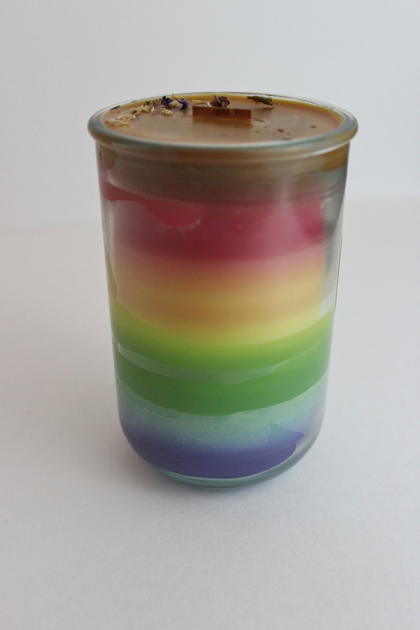 Progress Pride Rainbow Candle. Ethical, Sustainable, Vegan.