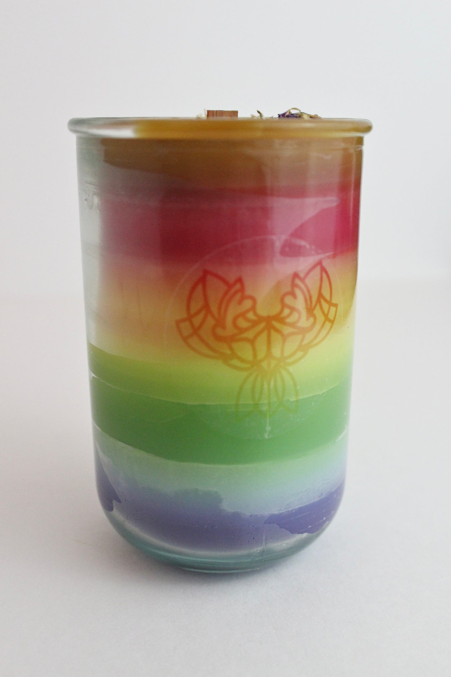 Progress Pride Rainbow Candle. Ethical, Sustainable, Vegan.