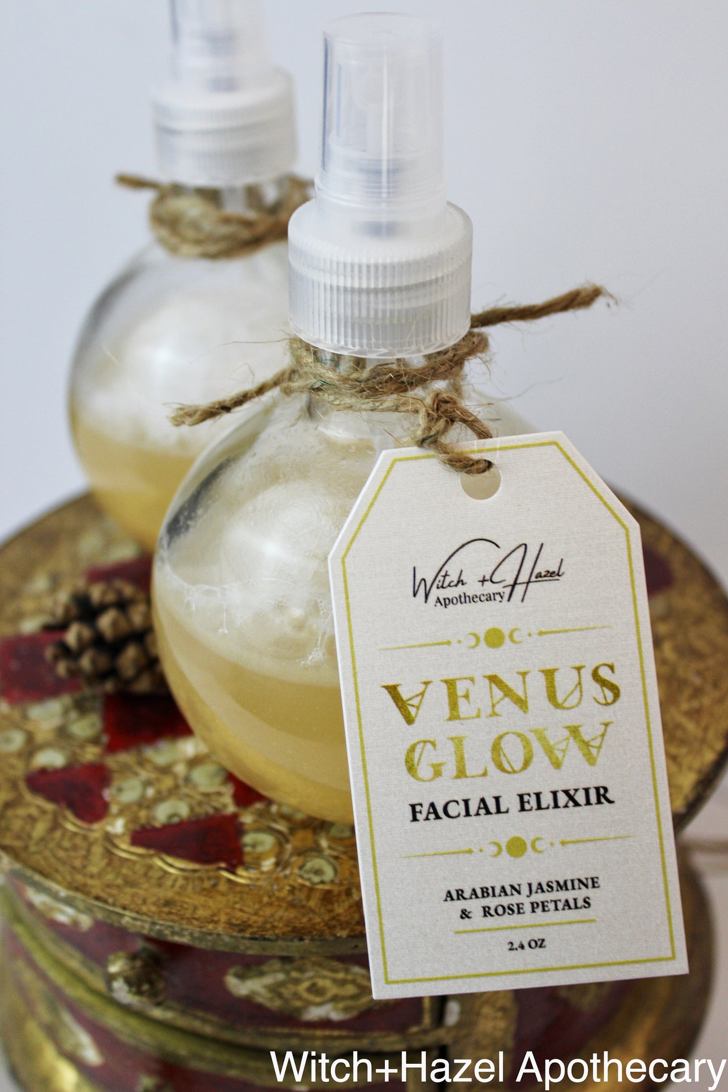 Venus Glow Arabian Jasmine + Rose Petals Facial Elixir. All natural + Eco-friendly, Phoenix Forgery