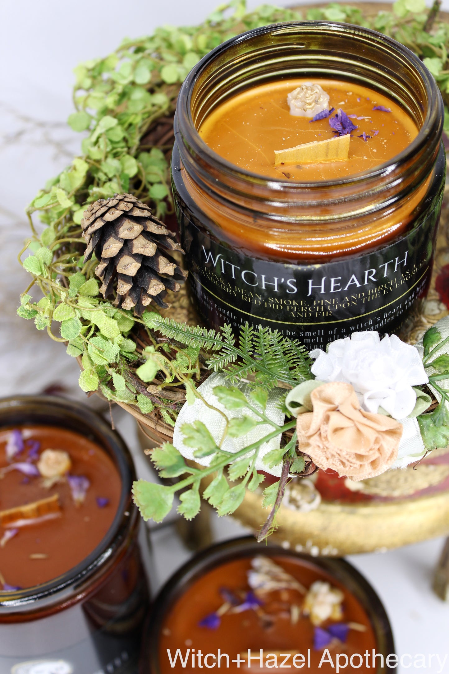 Witch's Hearth Pine and Birch. Ethical, Sutainable, Vegan Candle.