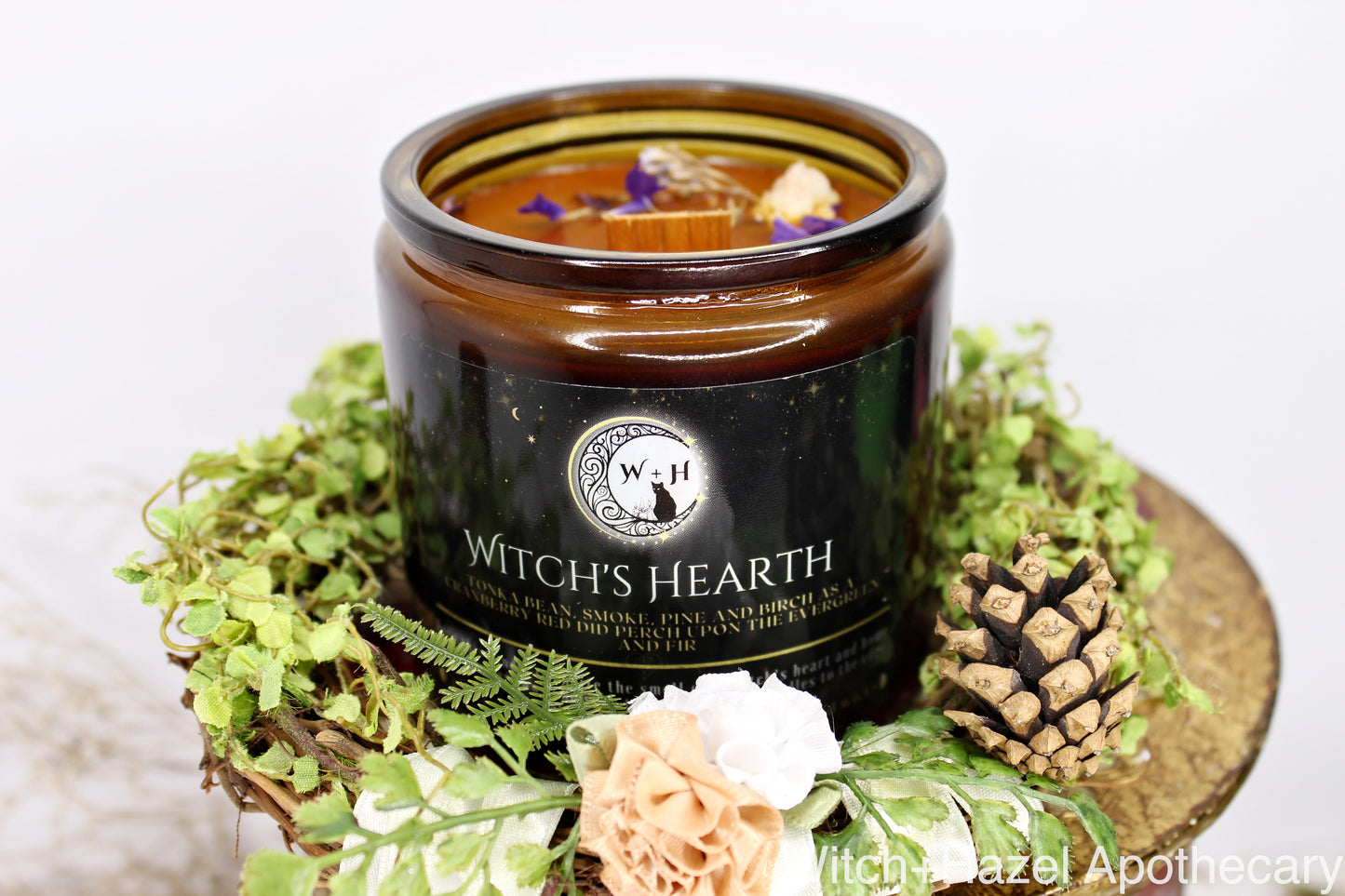 Witch's Hearth Pine and Birch. Ethical, Sutainable, Vegan Candle.