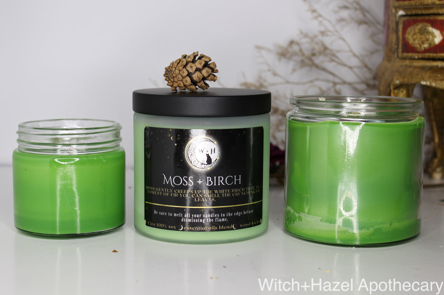 Moss + Birch Candle. Ethical, Sustainable, Vegan.