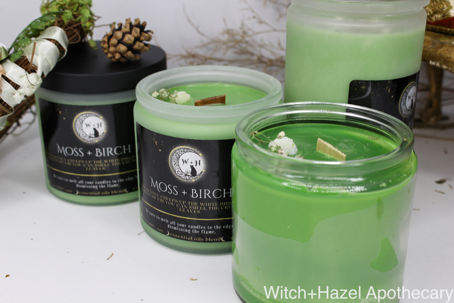 Moss + Birch Candle. Ethical, Sustainable, Vegan.