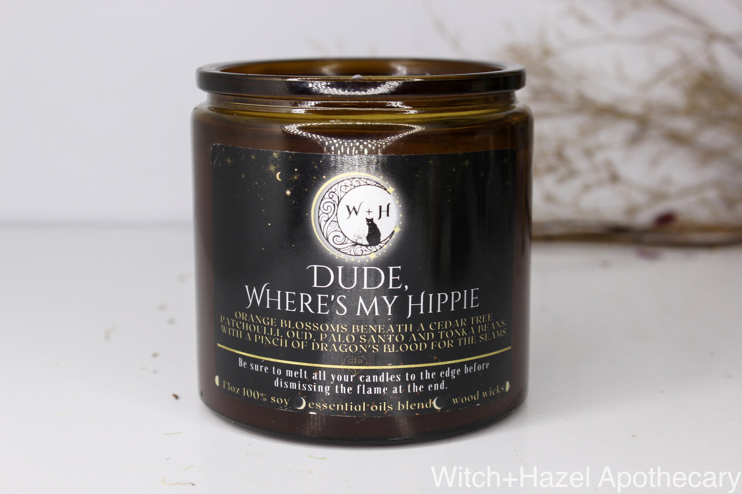 Dude, Where's My Hippie. Ethical, Sustainable, Vegan Candle.