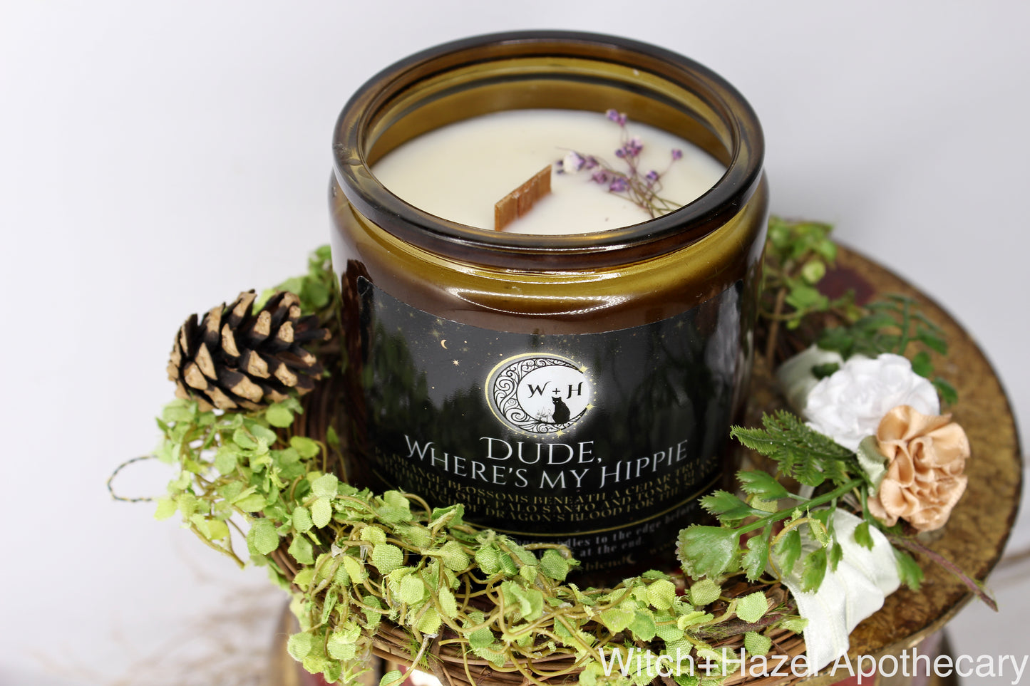 Dude, Where's My Hippie. Ethical, Sustainable, Vegan Candle.