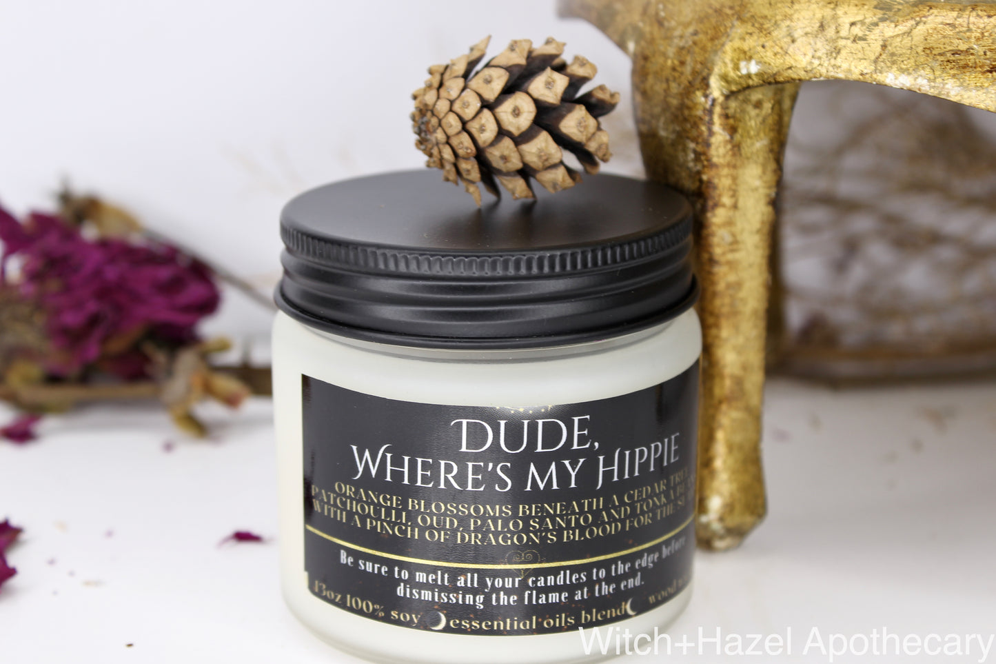 Dude, Where's My Hippie. Ethical, Sustainable, Vegan Candle.